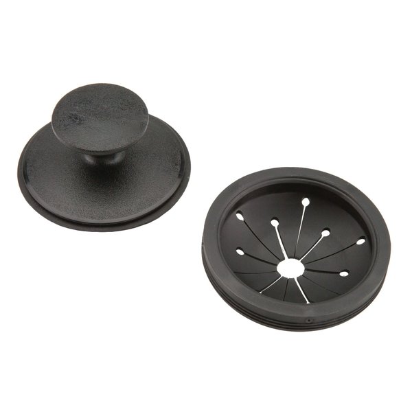 Waste King Black Disposer EZ Mount Garbage Disposal Stopper and Splash Guard for Sink Drain, 1025