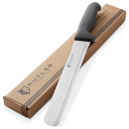 KUTLER Professional 10-Inch Bread Knife and Cake Slicer with Serrated Edge - Ultra-Sharp Stainless Steel Cutlery