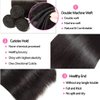 BLACKMOON HAIR Brazilian Virgin Straight Hair 3 Bundles With Three Part Lace Closure Unprocessed Virgin Human Hair Extensions Hair Weave Natural Black Color (20 22 24 +16 Inch Closure)