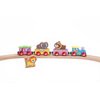 Maxim Enterprise, inc. Kids Circus Train with Steam Engine, 2 Cars, Caboose, 3 Wooden Animals, Colorful Hardwood Railway Set with Easy Magnetic Connectors, Sensory Learning Toy Train