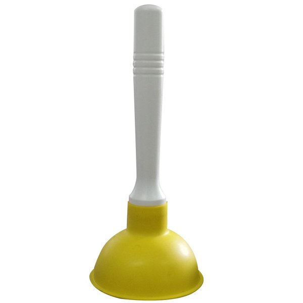 NewFerU Small Plunger Pump Liquid Plumber Clog Remover Cleaner Unclogger Tool for Toilet,Kitchen Sink Drain,Bathroom Shower Tub With Portable 4 Inch Cup and 9 Inch Handle (Yellow)