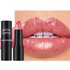 Jolilab Sparkling Lipstick Lip Gloss Long Lasting Waterproof Moisturizer Lip Balm Glitter Shimmer Metallic Lipstick, Diamond Shiny Bold Glow Goth Lipstick for Women Girls,Non-sticky (1, 05#)