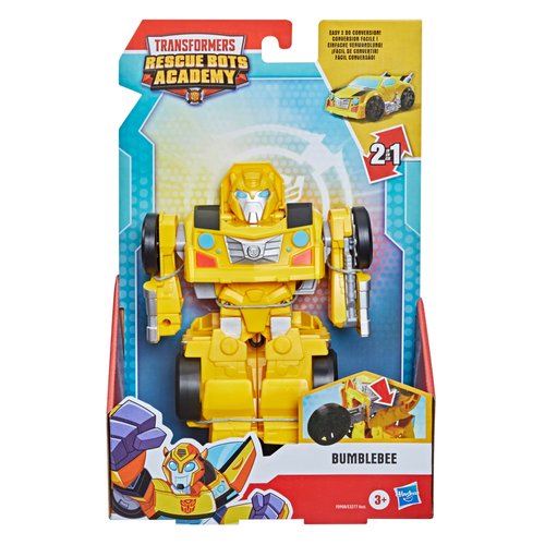 Transformers Rescue Bots Academy Bumblebee Converting Toy Robot, Playskool Heroes 6-Inch Collectible Action Figure Toy for Kids Ages 3 and Up