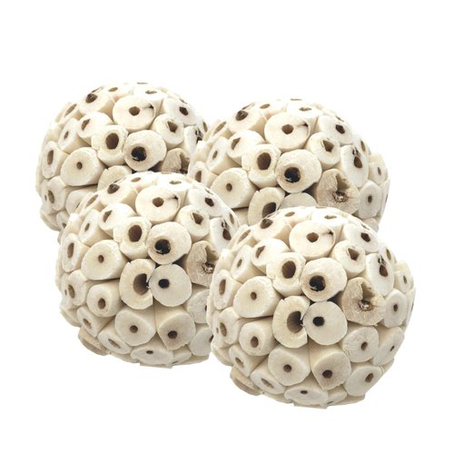 Bonka Bird Toys 2354 Pk4 Sola Atta Balls Foot Talon Craft Part Parrot Bird Toys Conure Parakeet Cockatiel and Similar