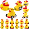 Shappy 24 Pieces Race Car Driver Rubber Duckies 2 Inch Mini Rubber Ducks for Baby Shower Birthday Party Decorations Gift Classroom, 3 Designs