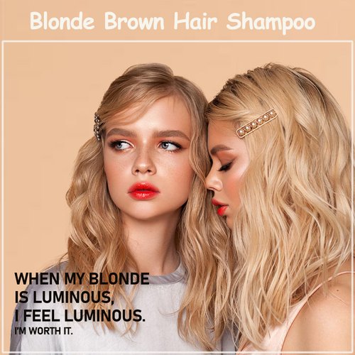 Hair Dye Shampoo Blonde, Brown Hair Shampoo, Instant Hair Color Shampoo, Brown Hair Dye Colors in Minutes, Brown Shampoo Easy to Use