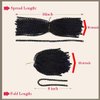 Spring Twist Hair 90strands 8 Inch Fluffy Spring Twist Crochet Hair for Springy Afro Twist Hair Distressed Soft Locs Butterfly Locs Pre-looped Crochet Synthetic Hair Extensions(#T1B/BUG)