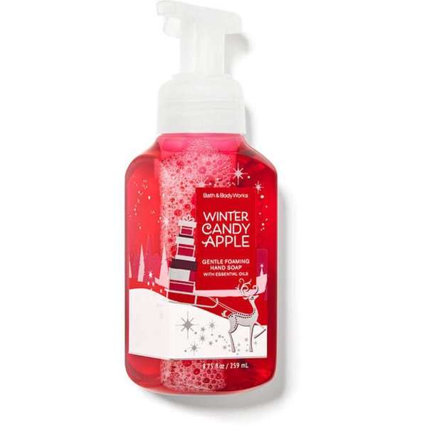 White Barn Candle Company Bath and Body Works Gentle Foaming Hand Soap w/Essential Oils- 8.75 fl oz - Winter 2020 - Many Scents! (Winter Candy Apple)