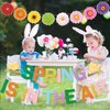 Spring is in The Air Banner Easter Decorations for The Home Easter Banner for Fireplace Spring Party Decorations Hello Spring Banner Happy Easter Decorations