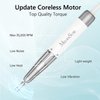 MelodySusie 35000RPM MM400C Nail Drill Professional, Rechargeable Cordless Nail Drill Machine Portable Efile for Acrylic Gel Nails Remove, 8Pcs Nail Drill Bits, Low Noise Low Heat, Sparkle Plus, White