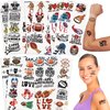 Football Temporary Tattoos | 100 Game Day Temporary Tattoos | Football Party Tattoos | Big Game Party Props | Football Party Decorations | Football Characters, Slogans and More Party Tattoos | BASHOUT