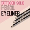 Skone Cosmetics Tattooed Solid Eyeliner - Eyeliner Pencil Black - Smooth Soft Gliding, Waterproof, No Smudging Pencil Eyeliner - Long Lasting Under Eye Liner for Intense Look (Black)