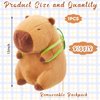 Simgoing 13 Inch Capybara Stuffed Animals Capybara Plush Toy Capybara Plushie Soft and Comfortable Brown Capybara Doll Pillow for Girls and Boys, Home Decoration, Birthday Gift (Orange)(Turtle Bag)