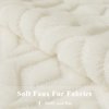 Pallene Soft Faux Fur Throw Pillow Covers 18x18 - Plush Short Wool Velvet Decorative Pillow Covers - Couch Sofa Pillow Covers for Living Room - with 3D Diamond Pattern - Set of 2 - Cream White