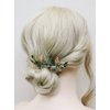 Brihasory Emerald Green Rhinestone Hair Pins Wedding Hair Accessories for Women Handmade Bridesmaid Gifts Bridal Hair Clips Prom Hair Accessory for Girls Headpieces