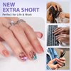 Extra Short Almond Nail Tips - BTArtbox XCOATTIPS Gel Nail Tips Natural with Tip Primer Cover, Pre-shaped Full Matte Oval Gel Press On Nails Clear Soft Fake Nails for Acrylic Nail Extensions