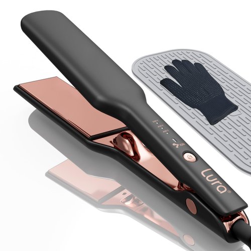 2 Inch Nano Titanium Ionic Flat Iron for Thick Hair, Dual Voltage Flat Iron Hair Straightener for Black Hair,Wide Hair Iron Straightener for Black Women Hair,Plancha De Cabello Profesional