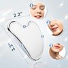 MoHern 2 Pcs Stainless Steel Gua Sha Tool, Gua Sha Facial Tools for Acupuncture, Durable GuaSha Tool for Jawline Sculpting, Face Massager, Puffiness Reducing, Skin-Care Gift