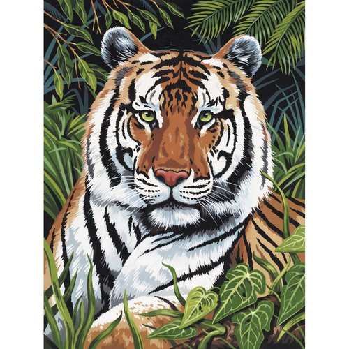 Royal & Langnickel Tiger in Hiding Design Paint by Numbers Kit