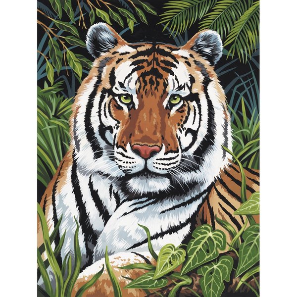 Royal & Langnickel Tiger in Hiding Design Paint by Numbers Kit