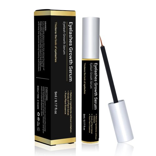 Nielies AMAZING LashForce Eyelash Growth Serum (5 ml) Eye Lash Serum For Eyelash Growth And Eyebrow Growth Serum - Eyelash Serum To Grow Lashes Thicker Natural Longer Eyelashes Lash Serum (Black)