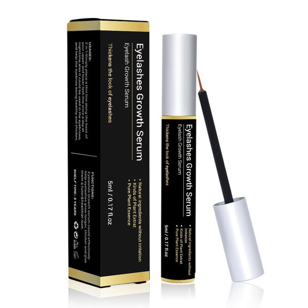 Nielies AMAZING LashForce Eyelash Growth Serum (5 ml) Eye Lash Serum For Eyelash Growth And Eyebrow Growth Serum - Eyelash Serum To Grow Lashes Thicker Natural Longer Eyelashes Lash Serum (Black)