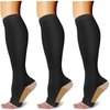 Athbavib 3 Pairs Open Toe Compression Socks for Men Women Toeless Compression Socks