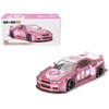 True Scale Miniatures Model Car Compatible with Nissan Skyline GT-R (R34) Kaido Racing Factory V1 Pink 1/64 Diecast Model Car Kaido House KHMG128