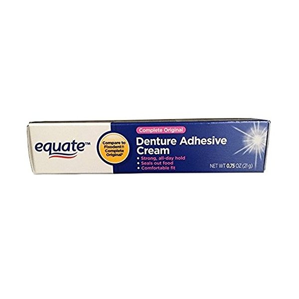 Equate Complete Original Denture Adhesive Cream, .75oz,