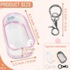NEETUE 6 Pcs Clear Figure Display Bag with Keychain, Zipper Clear Display Case, Ball Portable Mini Doll Pouch, Figures Display Case For Figures Collectibles (Multicolour)