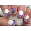 Purple Camo Deer French Tips and Full Nail Art Decals