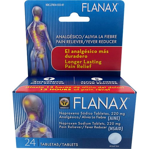 Pain Reliever and Fever Reducer Naproxen Sodium Tablets – 220 Mg (24 count) by Flanax