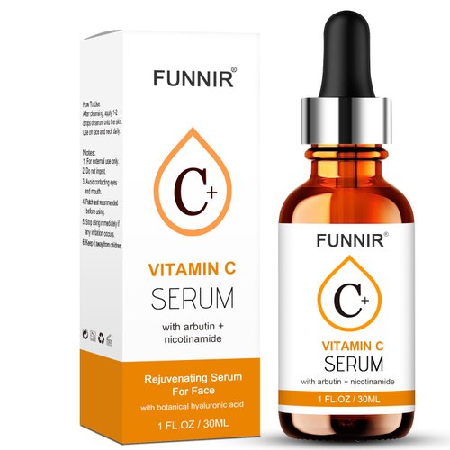FUNNIR Vitamin C Serum for Face (1 oz) Plus Hyaluronic Acid, Retinol, Niacinamide, Reduce Fine Lines, Nourishing Serum