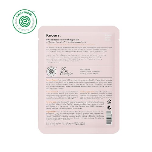 Knours. Nourishing & Hydrating Mask, Rose Water Toning Rejuvenating Facial Nourishing Clean Beauty (5 Count)