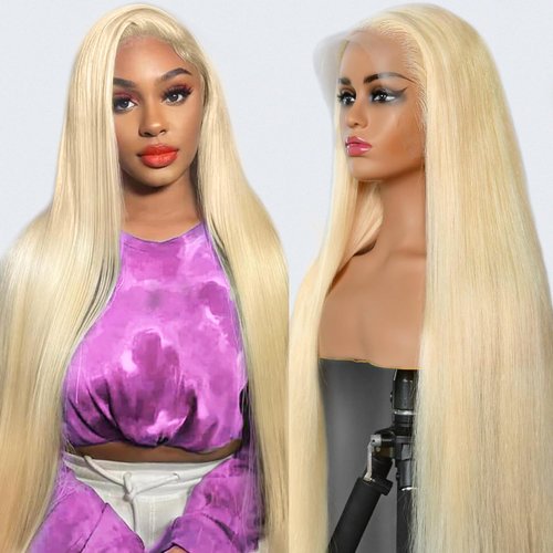 SUNKASA 30 inch 613 Lace Front Wig Human Hair 13x6 straight Lace Front Wigs Human Hair Blonde Wig Human Hair Pre Plucked 180% Density HD Lace Frontal Wig