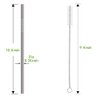 Set of 10 Stainless Steel Straws, HuaQi Straight Reusable Straight Drinking Straws 10.5'' Long 0.24‘’ Dia for 30 oz Tumbler and 20 oz Tumbler, 2 Cleaning Brush Included