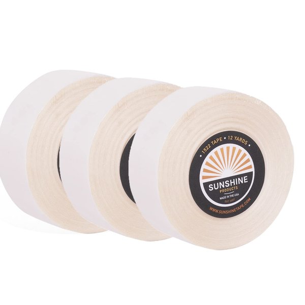 3 Pack - 1522 3M Wig Tape Roll (1" x 12 Yards), Premium Hair Replacement Adhesive, Doublesided Transparent Tape