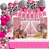 Western Cowgirl Birthday Party Decorations, 119PCS Cowgirl Birthday Party Supplies Including Cowgirl Backdrop, Cowgirl Balloon Arch/Garland Kit, Western Tabblecloth, Birthday Banner