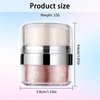 WALULAN Sponge Air Cushion Powder Puff High Gloss Glitter Powder, Facial Powder Blusher Brightening Pearl, Suitable for Hair, Clavicle, Face, Body Glitter Contour Patting Powder