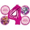 Skye and Everest 4th Birthday Party Supplies Girl Paw Pups on Patrol Balloon Bouquet Decorations 5ct