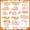 Erweicet Thanksgiving Party Favors 80PCS Turkey Glasses Stickers Tattoo Stickers Gift Bags for Kids Autumn Fall Theme Party Goodie Bag Filler Classroom Rewards