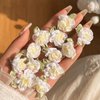Generic 30 PCS Small White Flower Hair Clips Cute Floral Small Hair Pins Decorative Sweet Hair Barrettes for Women Girl Wedding Bridal Hair Accessories Daily Use Mini Hair Pins
