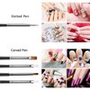 JOYJULY 20pcs Nail Art Design Tools, 15pcs Painting Brushes Set with 5pcs Dotting Pens, BLACK …