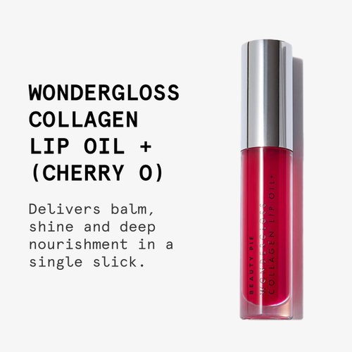 Beauty Pie Wondergloss Collagen Lip Oil + For Nourishing, Moisturizing & Plumping (Cherryo)