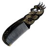 Natural Buffalo Horn Comb, Animal Engrave, Hair Comb, Anti-Static Handmade Pocket Comb, Fine Tooth, Gift For Men Husband Boyfriend Father Day's, Birth Day (Dark Dragon)