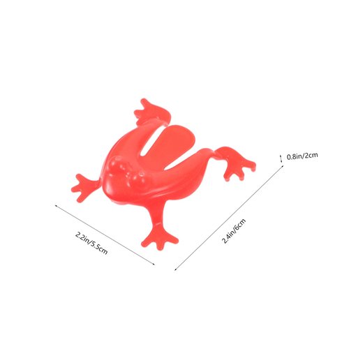 TOYANDONA 24Pcs Jumping Frog Toy Plastic Jumping Leap Frog for Kids Children Toddlers Party Favors, Goody Bag Fillers, Random