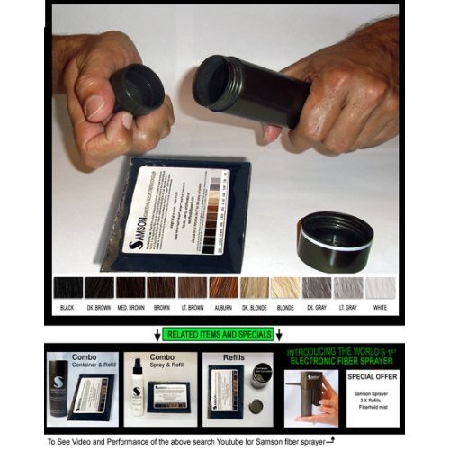 Original Samson Hair Building Fibers DARK BROWN 50gr Refill suitable for all brands