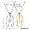 tenghong2021 Spider Pendant Necklace Stainless Steel Lightweight Spiderman Charm Jewelry for Kids Womens Boys Girls-Golden