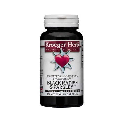 Kroeger Herb, Radish and Parsley Supplement, Immunity Support, Liver Health and Gallbladder Support with Black Radish, Vegetarian, Non-GMO, Gluten Free, No Preservatives or Fillers - 100 Capsules