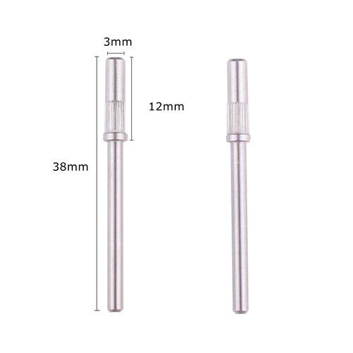 MZCMSL 2pcs Small Mandrel Bits for 3mm Sanding Bands Nail Drill Manicure and Pedicure,3/32 Shank Nail Drill Bit